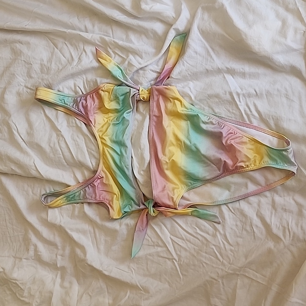 Asos pastel ombre cutout swimsuit, Size 6